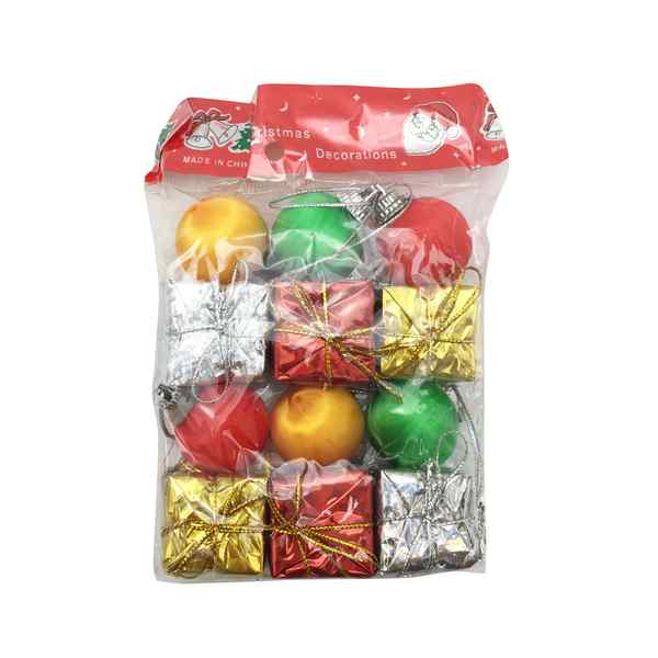 Adorno navideño surtido x12, 2,2cm en bolsa