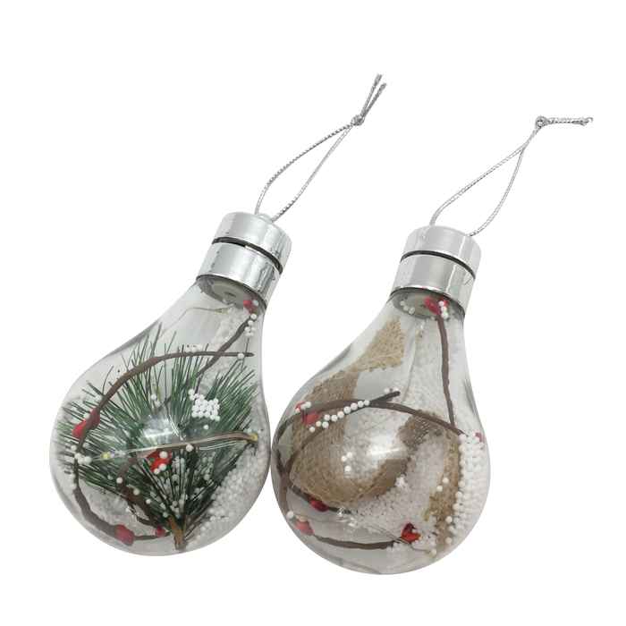 [HN0428] Bola navideña con luz led, 11cm en bolsa, varios modelos