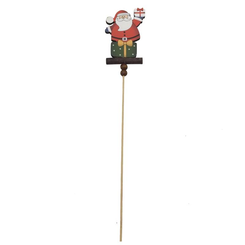 [HN0462] Adorno pincho de madera, con diseños navideños