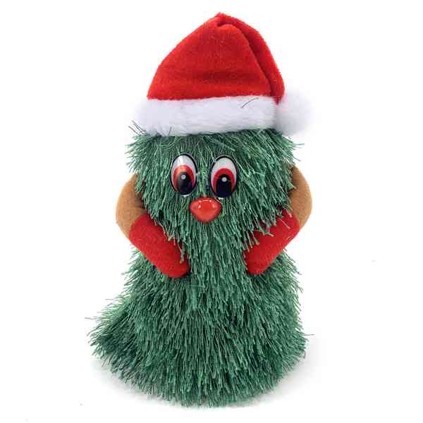 Adorno navideño gorro, con sonido y movimiento 3AAA, en caja