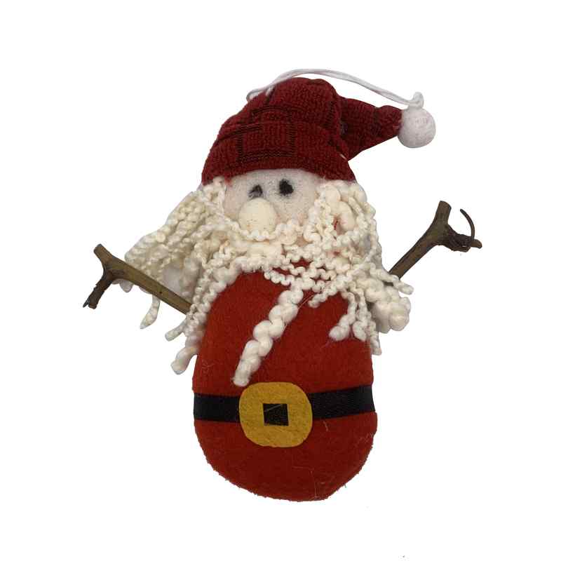 Adorno navideño de tela, varios diseños, PACK x12