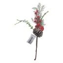 Adorno rama de árbol con piñas y frutos, en bolsa PACKx12