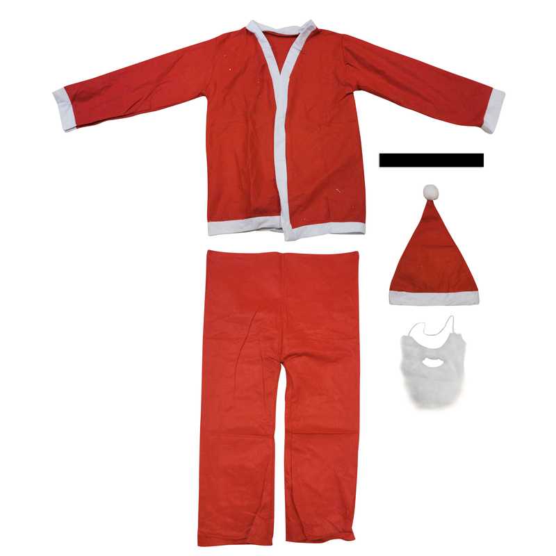Disfraz de papá Noel para adultos, con barba y gorro en bolsa