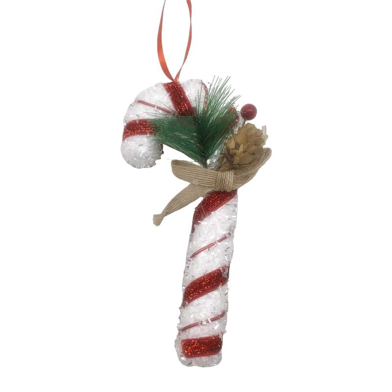 Adorno navideño bastón, en bolsa