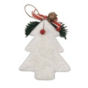 Adorno navideño de espuma, árbol blanco, en bolsa
