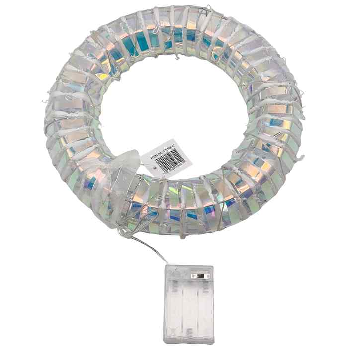 Adorno para puerta corona navideña con luz, 3AA