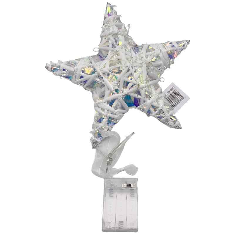 Adorno navideño estrella con luz, 3AA