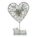 Adorno navideño para mesa corazón con luces, 3AA