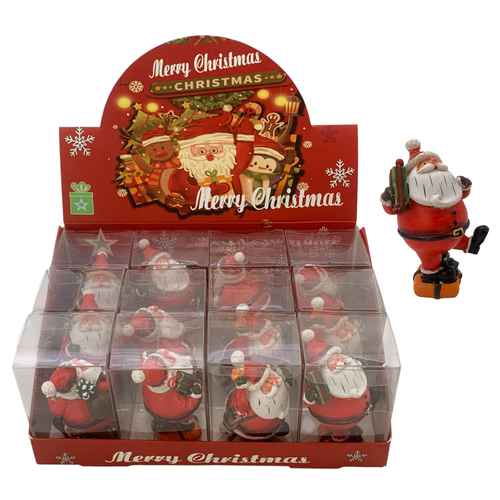 Adorno navideño Papá Noel, CAJA x12