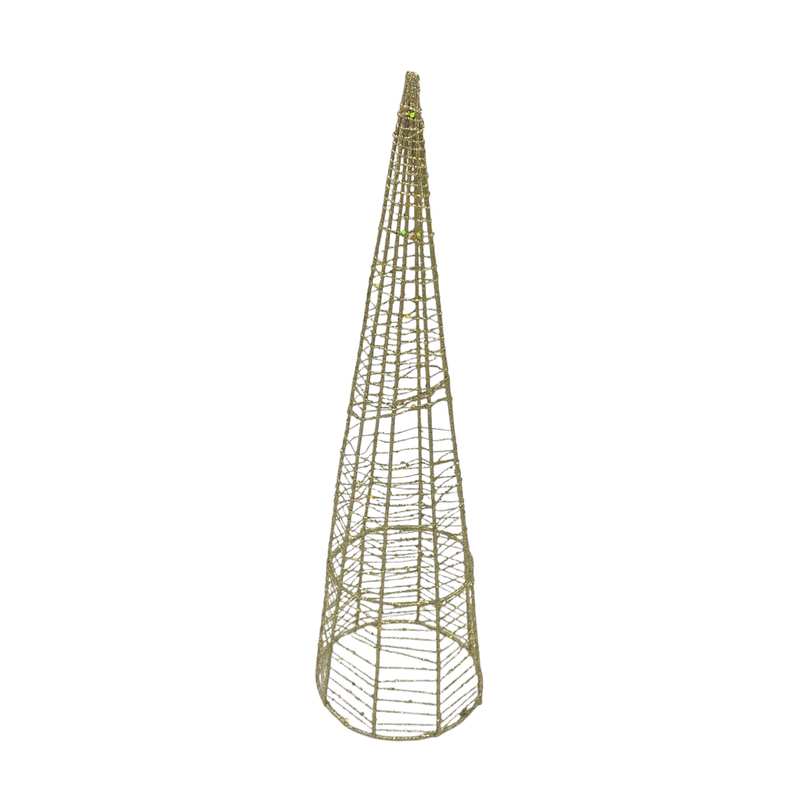 Adorno árbol navideño para mesa, de metal calado 40cm