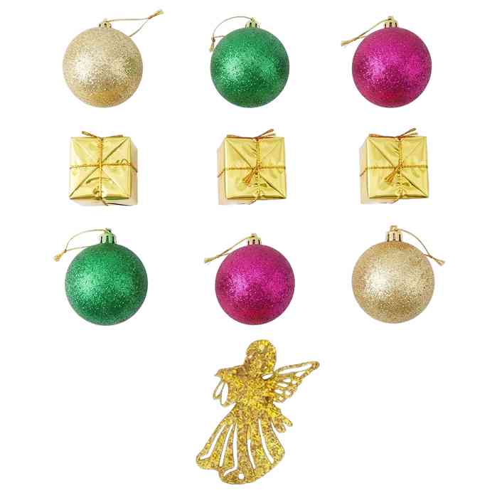 Adorno navideño surtido x10, en bolsa