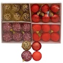 Bolas navideñas x24 4cm, varias texturas, en caja