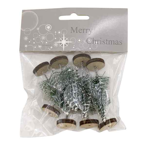 Adorno árbol navideño x8 para mesa