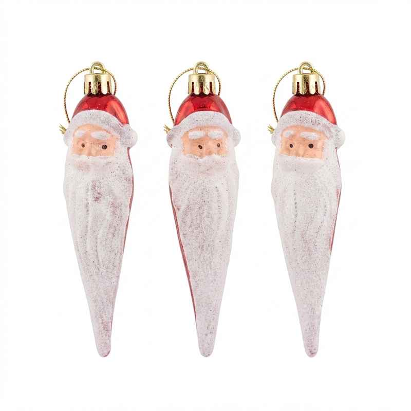 Adorno navideño Papá Noel x3, en caja