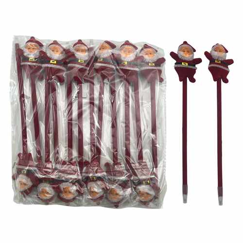 [HN0775] Lapicera con aplique Papá Noel, PACKx12