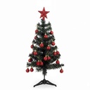 Arbol navideño, set de árbol 90cm, 24 bolas navideñas y puntero, en caja de mica