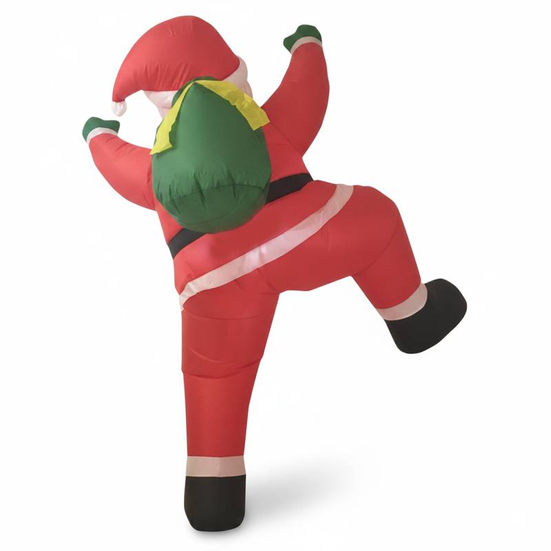 [HN0781] Muñeco inflable Papá Noel esclador, con bomba 0,8A, para ventanas o pared, en caja
