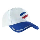 Gorro con visera, diseño bordado rayas blanco azul, Armoric
