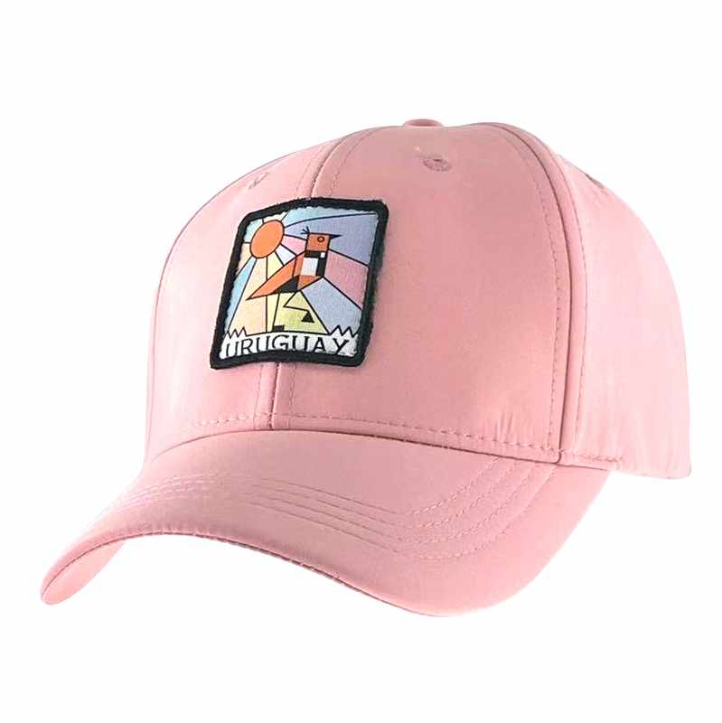 Gorro con visera, Uruguay con aplique tero, ROSADO, Armoric