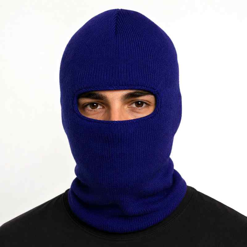 [HV1003] Gorro de adulto, pasamontañas, tejido doble, en bolsa