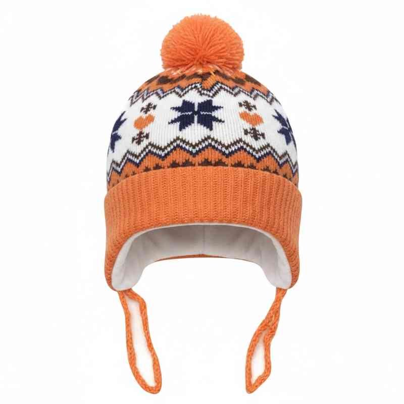 [HV1020] Gorro infantil, tejido forrado con orejeras, varios colores