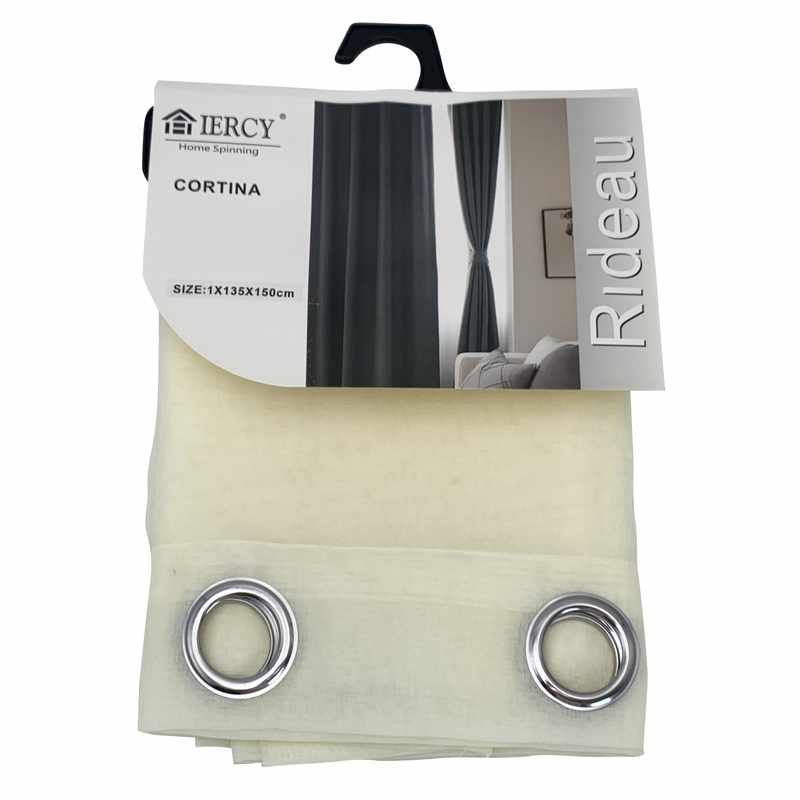 [HV1040BG] Cortina de voile 135x150, BEIGE, en cartón