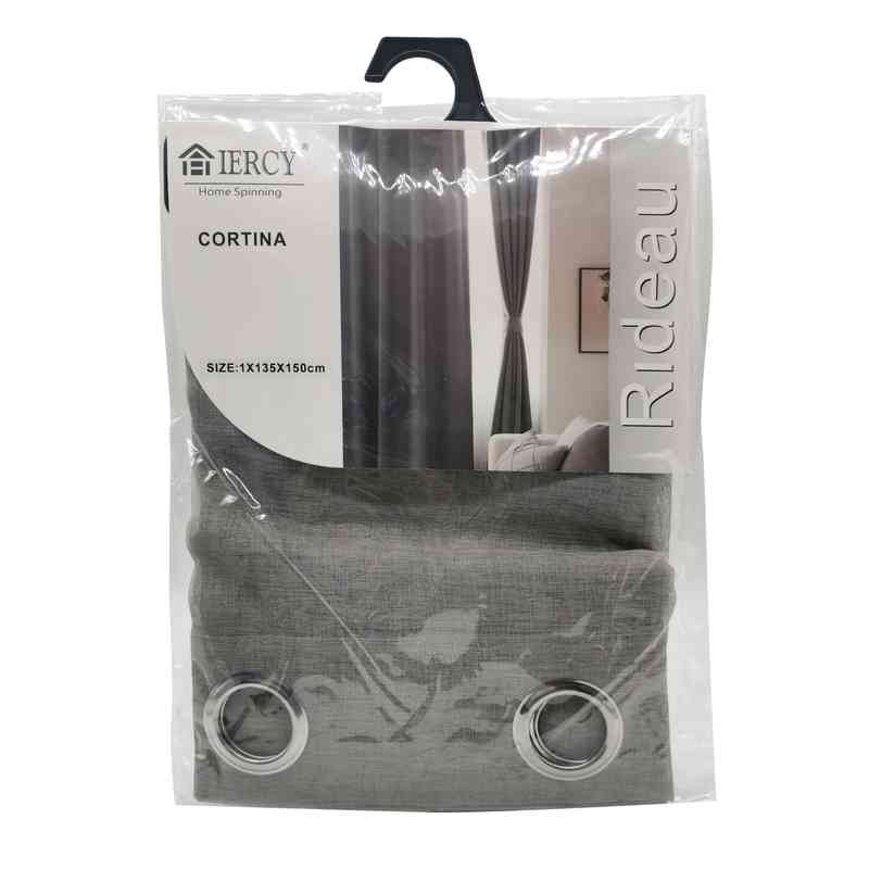 [HV1040GR] Cortina de voile 135x150, GRIS, en cartón