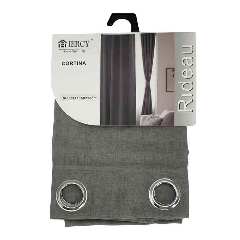 [HV1041GR] Cortina de voile 135x180, GRIS, en cartón