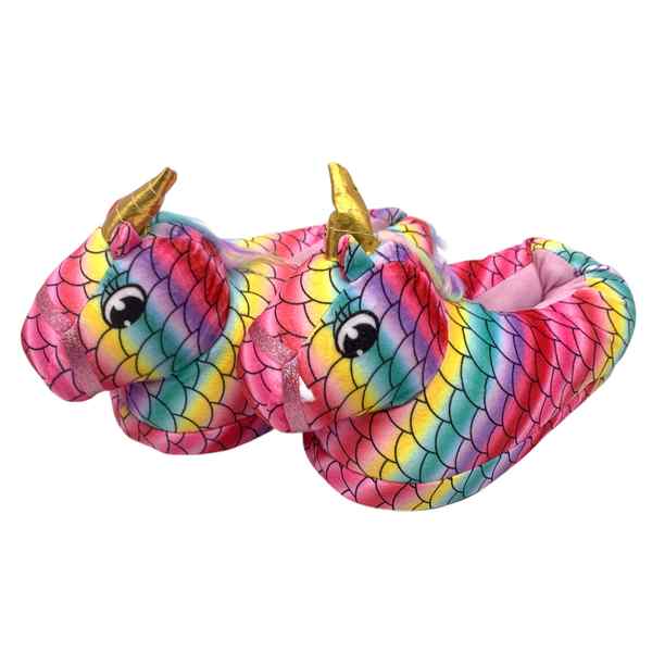 [HV1162] Pantuflas infantiles unicornio, en bolsa, varios colores