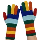Guantes de adulto, tejido, puños largos con agujeros para dipositivos táctiles, varios colores
