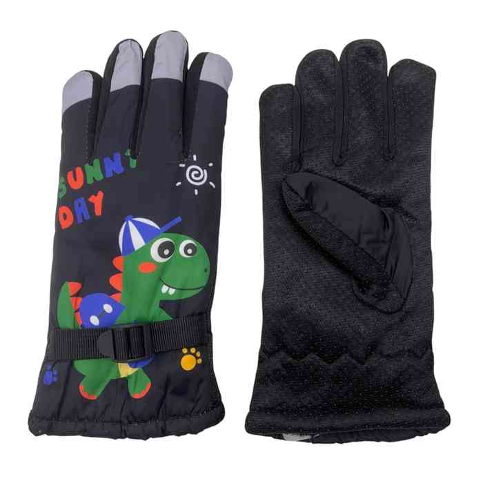 [HV1171] Guantes infantiles, para moto, diseño dinosaurio varios colores