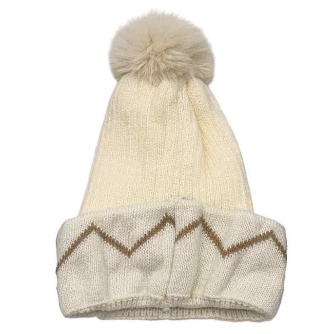 [HV1319] Gorro de adulto tejido, forrado con pompón, varios colores