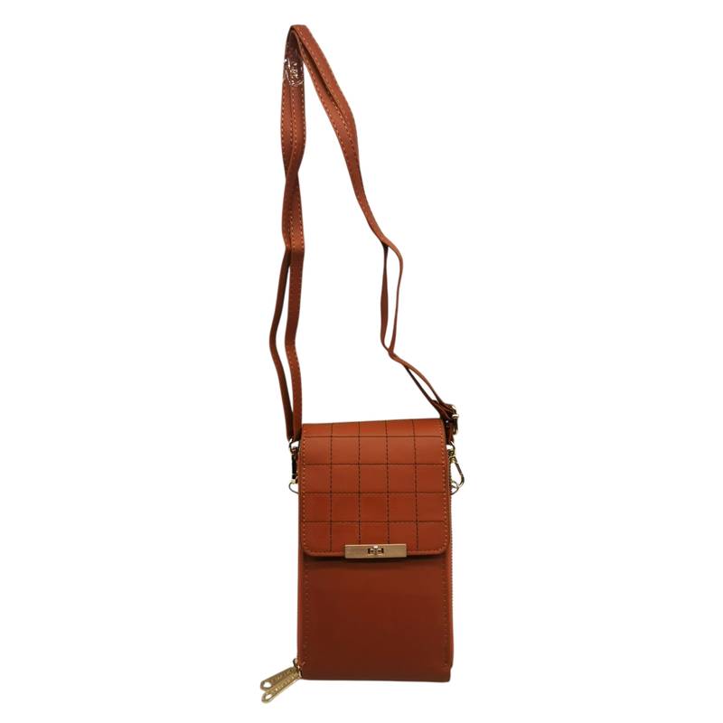 [HW1060] Cartera billetera de PU, 2 cierres con visor celular, en bolsa, varios colores