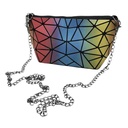 Cartera de PU, geométrica tornasolada