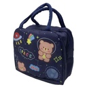 Bolsa lunchera de tela, aislante térmico, con cierre, varios diseños