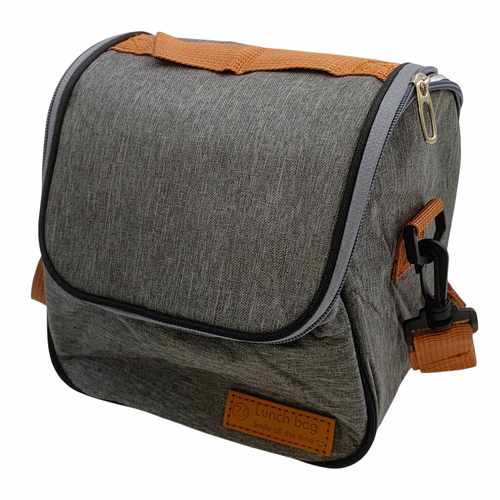 Bolsa lunchera de tela, aislante térmico, con cierre, varios colores
