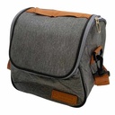Bolsa lunchera de tela, aislante térmico, con cierre, varios colores