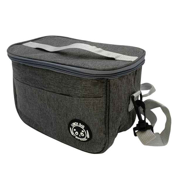 [HW1200] Bolso lunchera de tela, aislante térmico, con cierre y correa, varios colores