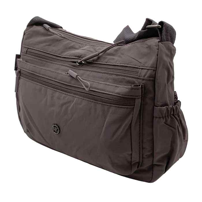 [HW1237] Cartera de tela avión, 4 bolsillos exteriores, 2 laterales y 2 interiores, varios colores