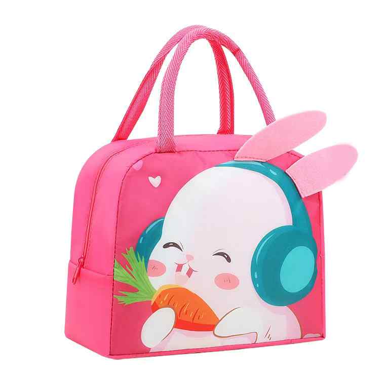 [HW1252] Bolsa lunchera de tela, aislante térmico, con cierre
