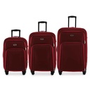 Valijas Berlina x3 ROJO, semi rígidas, ruedas omnidireccionales, 360, fuelle 5cm, manija telescópica, tranca numérica, 2 bolsillos exteriores, correa para ajustar ropa, bolsillo interior con cierre,