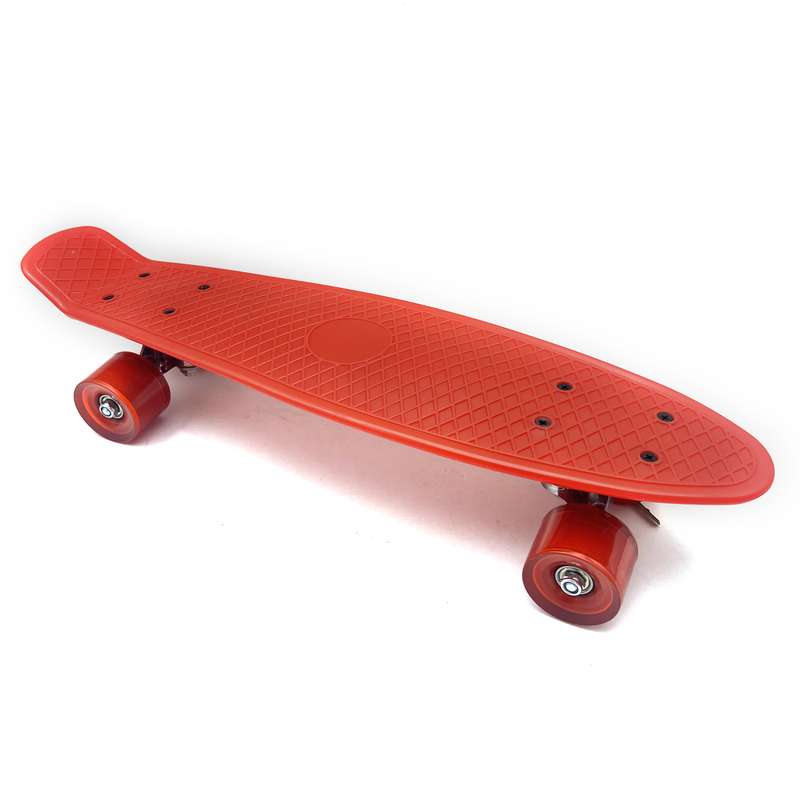 [J2121E] Skate de plástico penny ROJO, ruedas de PVC anchas, trucks de metal