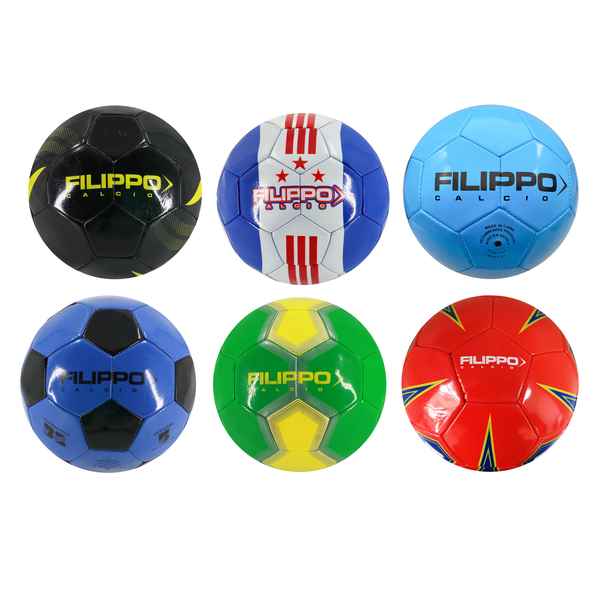 Pelota de fútbol, N°5 cosida, Filippo CAJA x50 surtidas