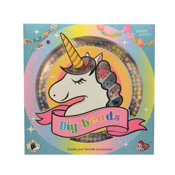 Cuentas para armar pulseras y collares, en caja