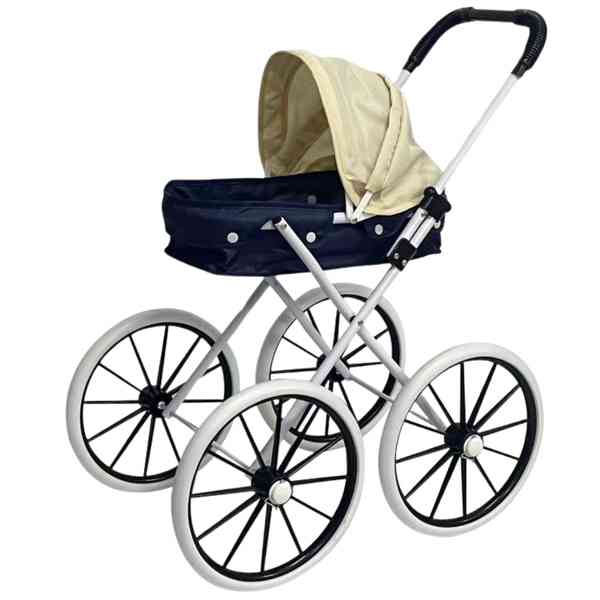 Coche para muñeca, de metal, cuna con techo, en bolsa