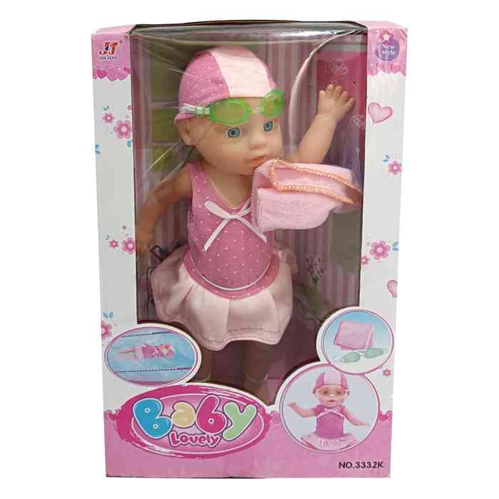 Muñeca nadadora, 3AA en caja 2 modelos