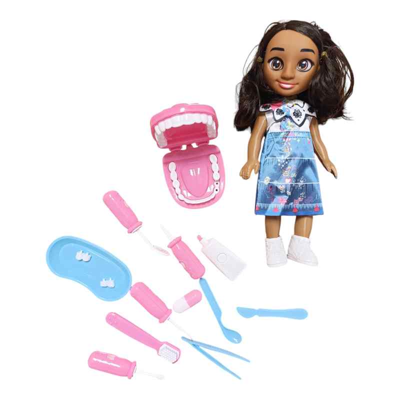 [JA2372] Muñeca con set de dentista, 25cm, en bolsa
