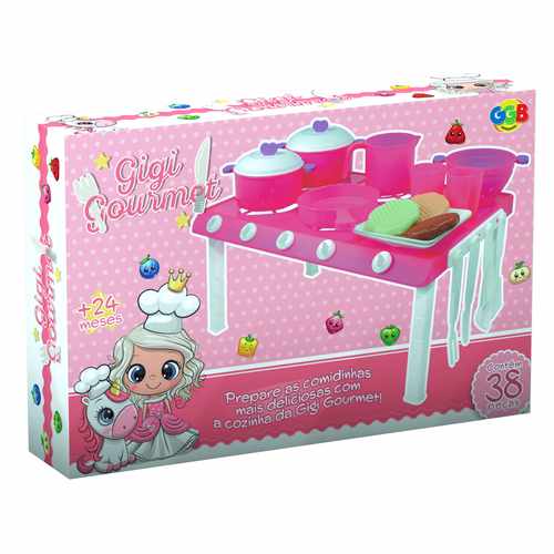 Cocina mesada de plástico, con accesorios, en caja