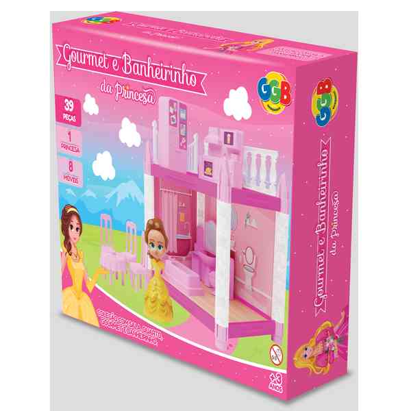 [JA2423] Casa de princesa, baño 39 piezas, 1 princesa en caja