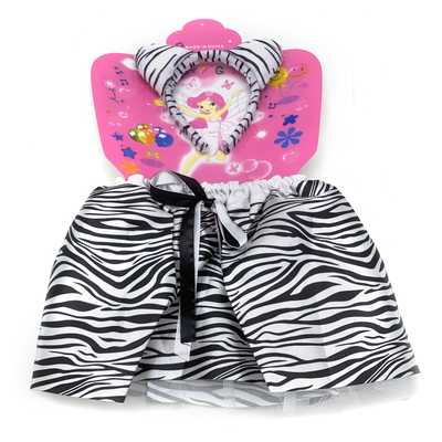 [JA2432] Disfraz pollera, con tiara y varita, en bolsa 2 colores